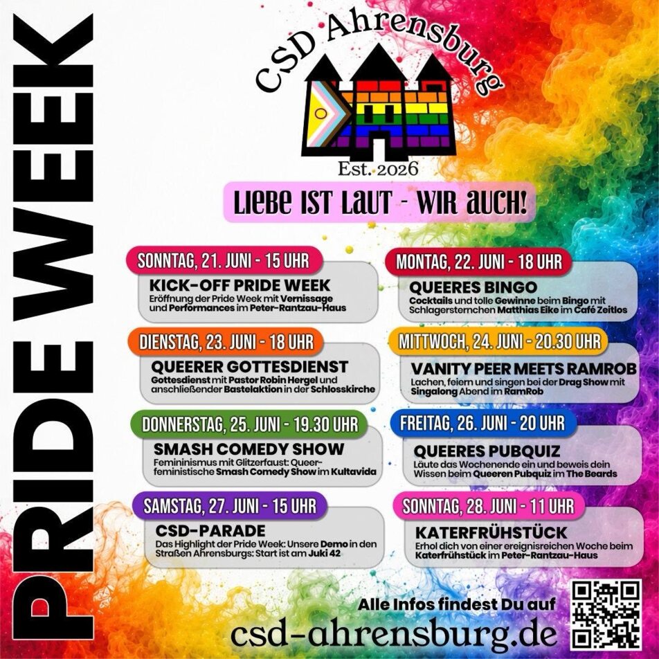 Programmbild zur Prideweek Ahrensburg 2026